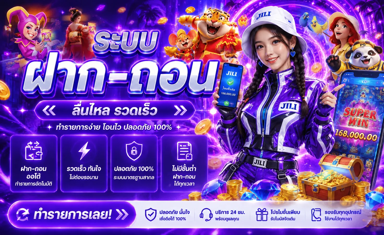 แบนเนอร์ TGAGRAND สล็อตและค่ายเกมยอดนิยม